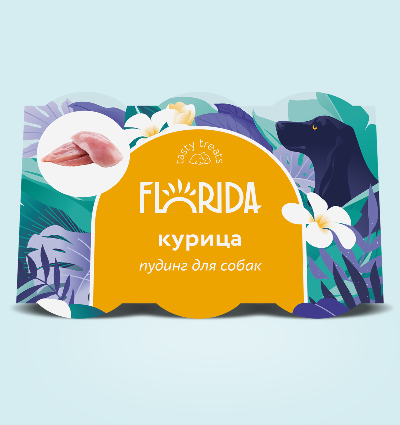 FLORIDA. Лакомство пудинг для собак с курицей 6 шт 4609755524135