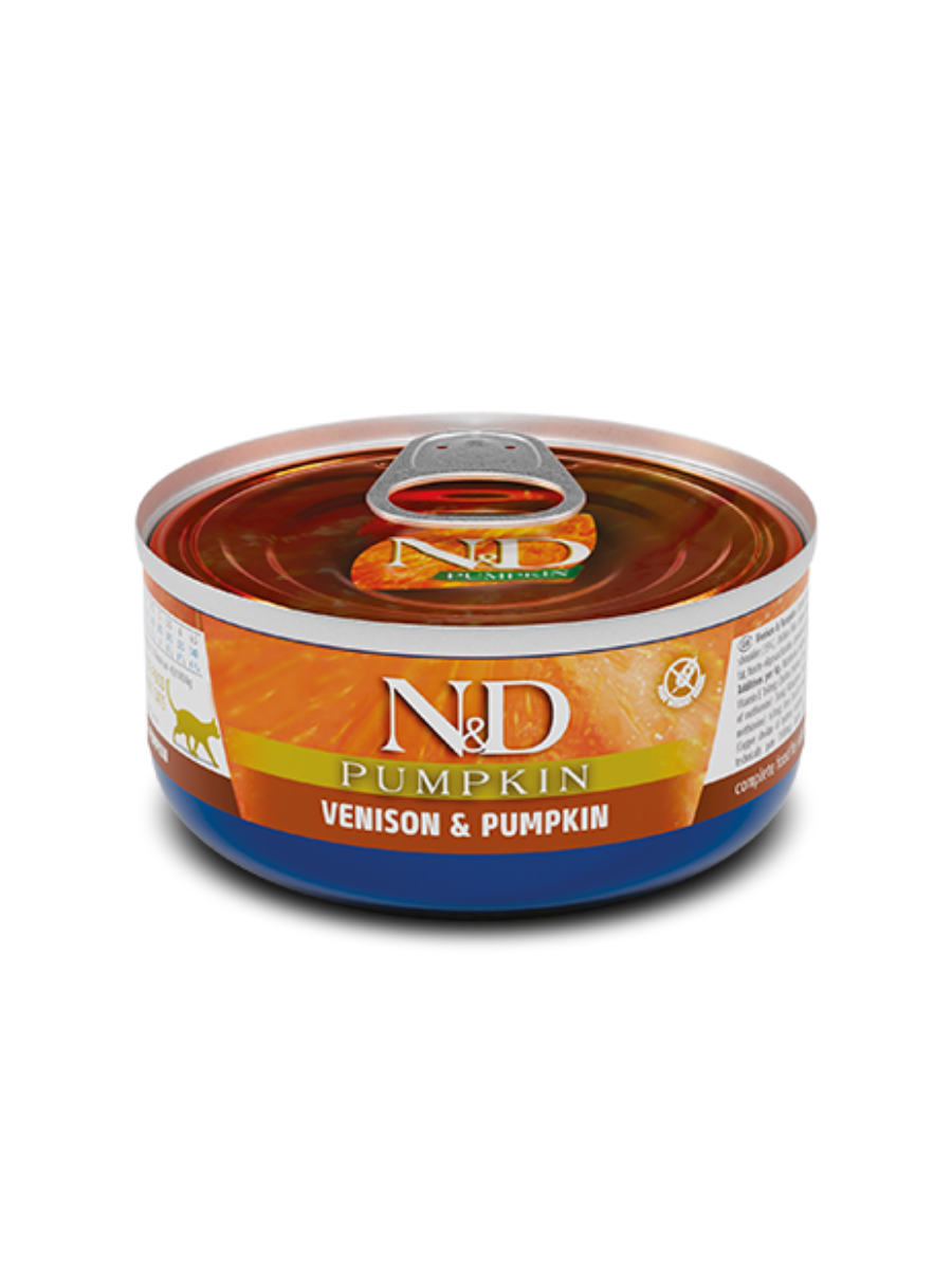 FARMINA Влажный корм для кошек N&D Pumpkin, оленина и тыква, 70 гр