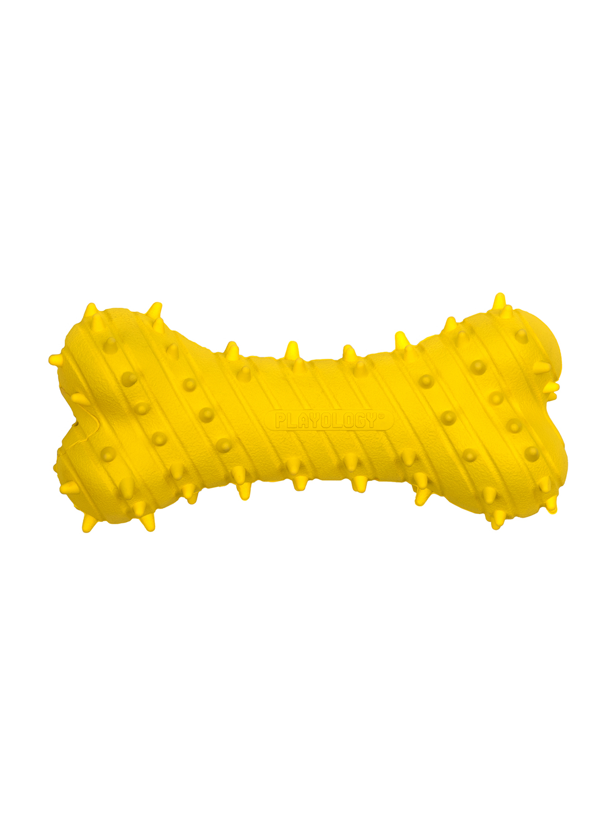 Playology дентальная жевательная косточка PUPPY TEETHING BONE для щенков 4-8 месяцев с ароматом курицы, цвет желтый