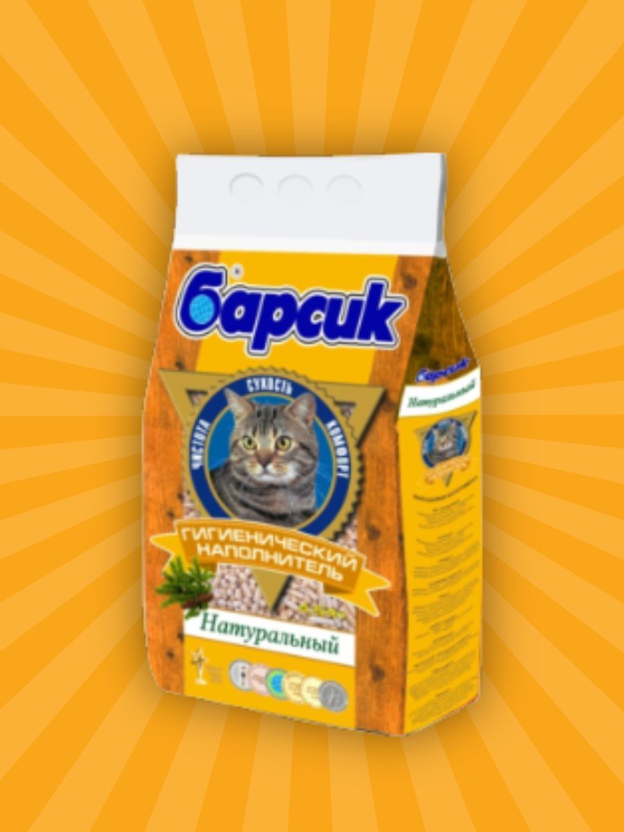 Барсик Наполнитель для кошачьего туалета натуральный 4.54 л