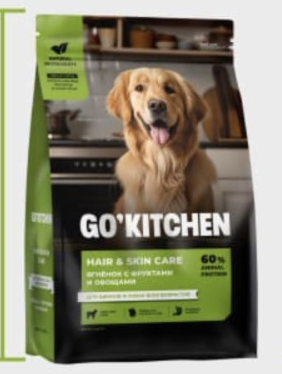 GO'KITCHEN Сухой корм для собак и щенков с ягненком 1,59 кг 4640201673397