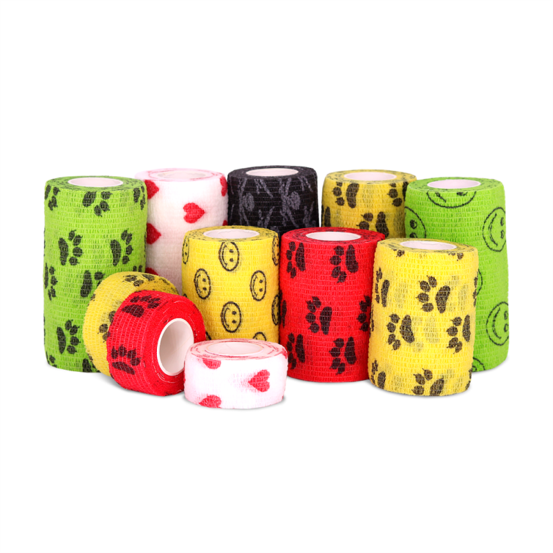 Бинт VitaVet CARE самофиксирующийся, горький, с рисунком, 5 см х 4,5 м