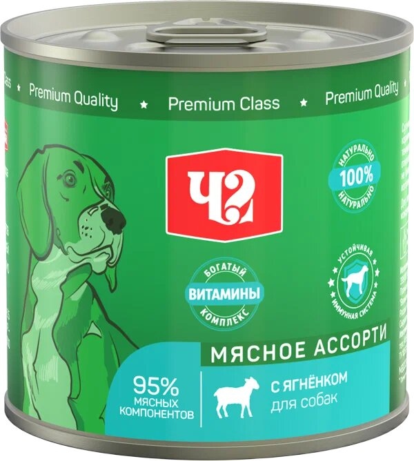 Четвероногий Гурман Корм влажный для собак "Мясное ассорти с ягненком", 240г