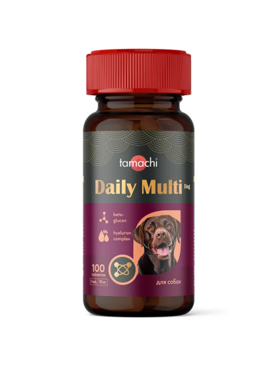 Тамачи Дейли Мульти Дог (Tamachi Daily Multi Dog) витамины для средних и крупных собак 100 таблеток