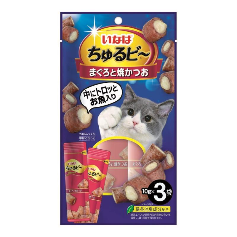 Inaba INABA Churu Bee лак-во д/кошек запеч.трубоч тунец (Микс)Магуро и зап.тунец Кацуо 10г*3шт ИнабаRU1501