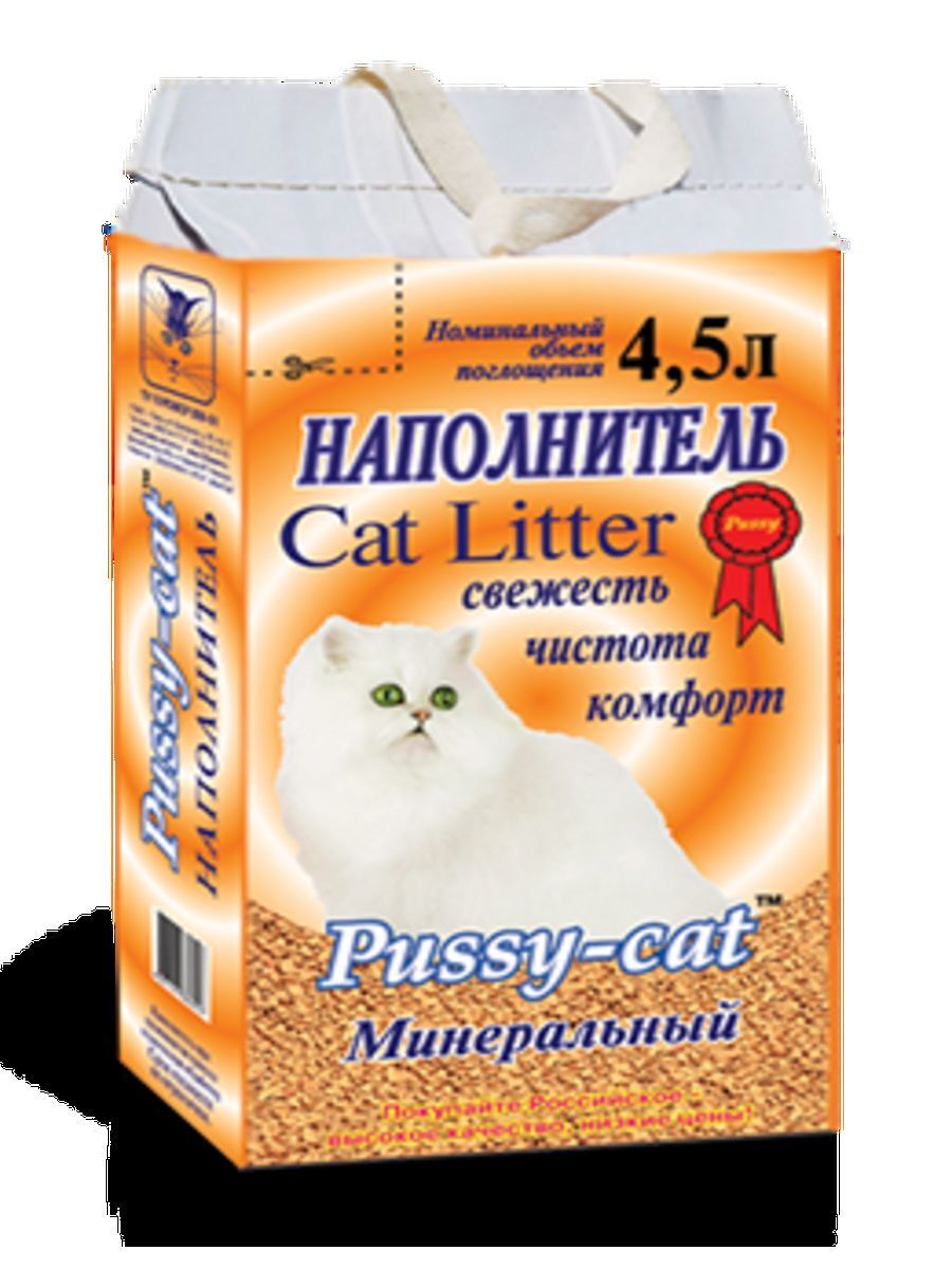 Pussy Cat Наполнитель для кошек минеральный 4,5л  4607141360107