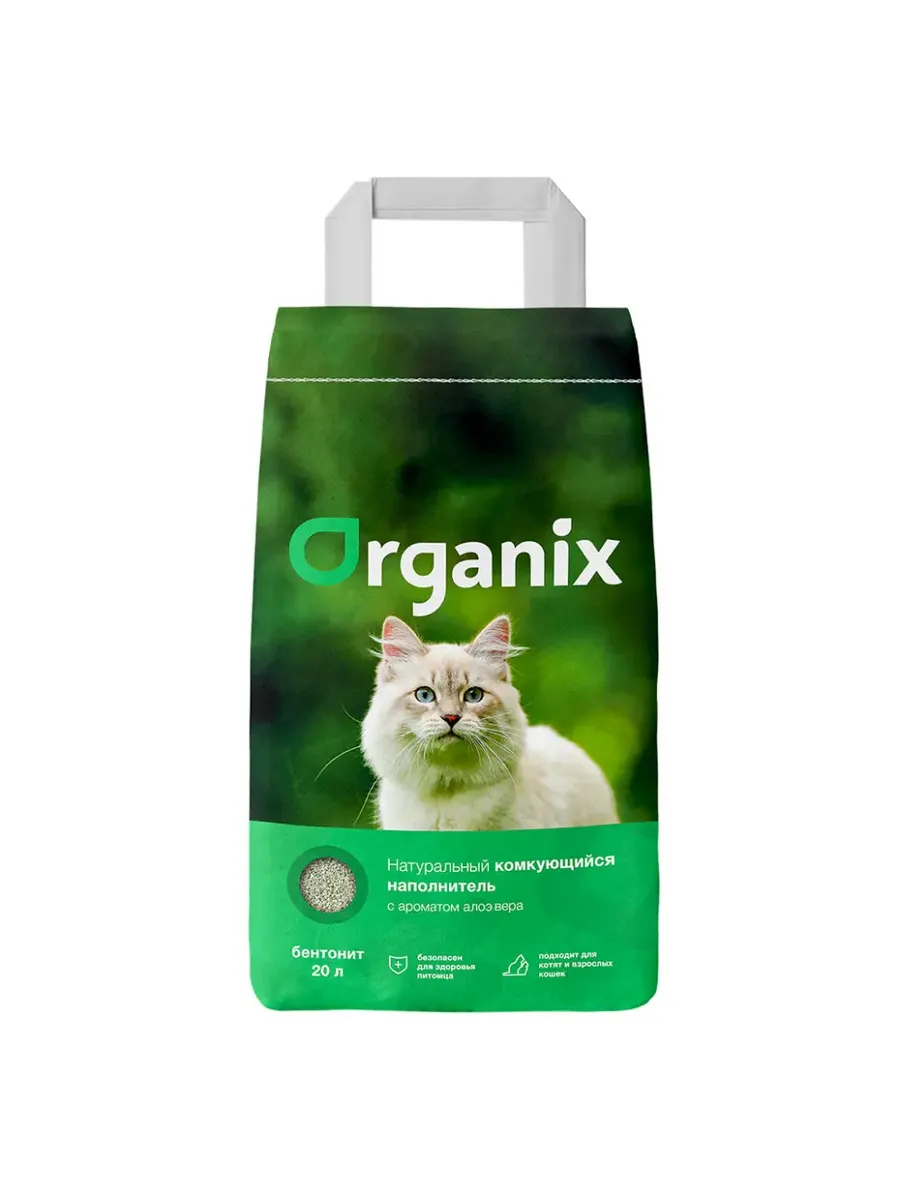 Organix Комкующийся наполнитель с ароматом алоэ вера 16 кг 4608333771190