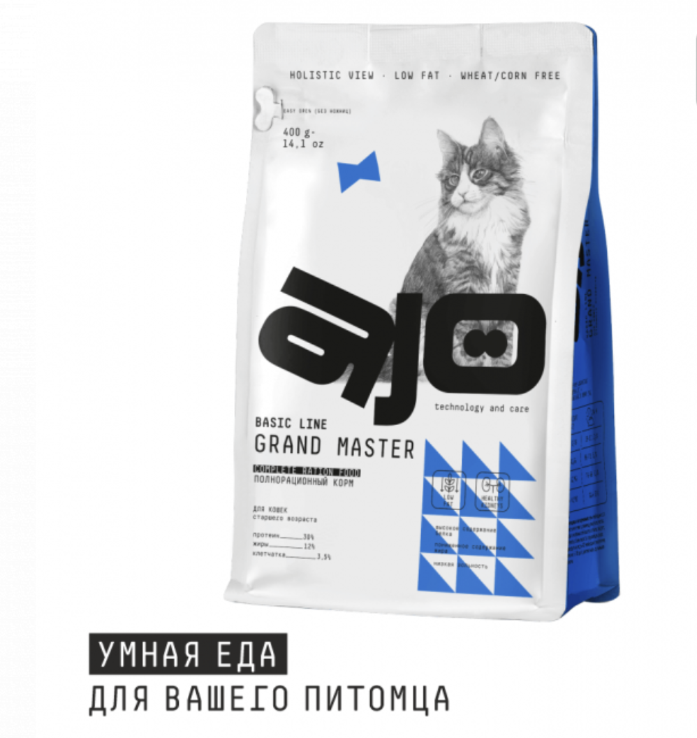 Ajo Сухой корм для взрослых кошек Grand Master с курицей 1,5 кг 4630169560105