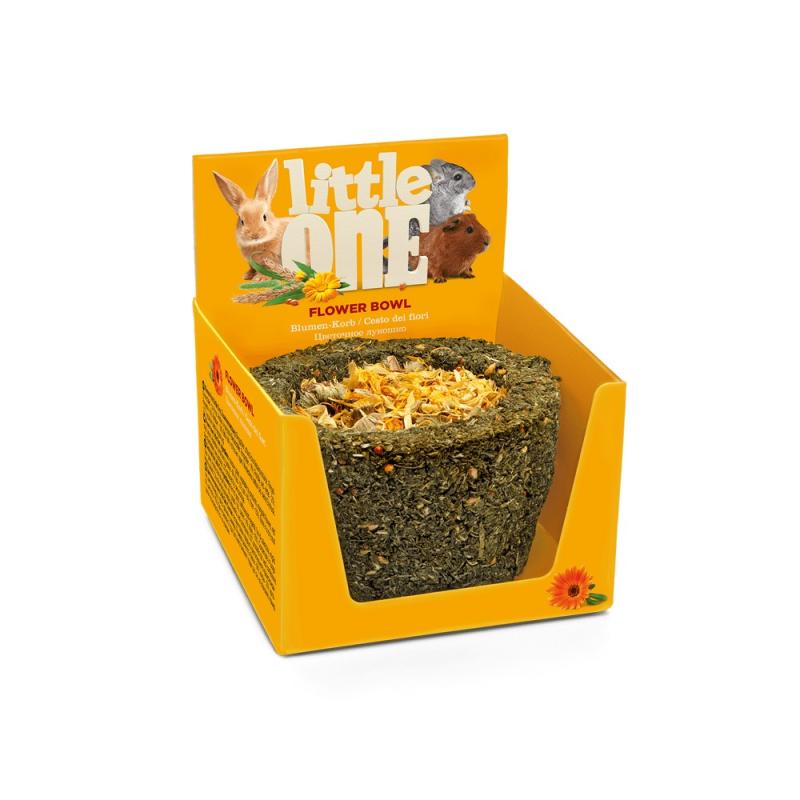 LITTLE ONE Цветочное лукошко Little One для всех видов грызунов, 120 г