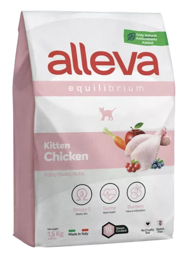 Alleva Корм для котят Аллева Эквилибриум, с курицей, 1,5 кг P61014 8002754101103
