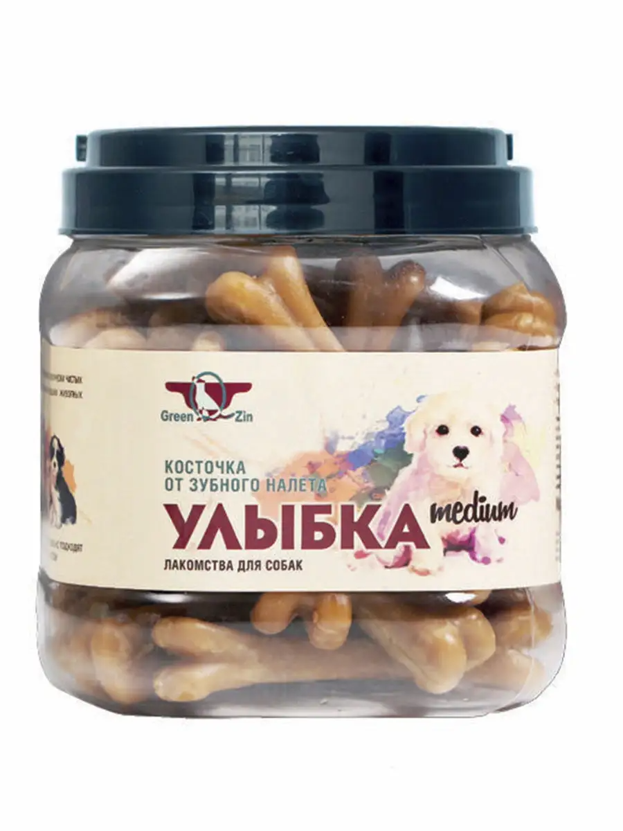 Лакомство Green Qzin "Улыбка" мясные косточки для собак, 1 шт