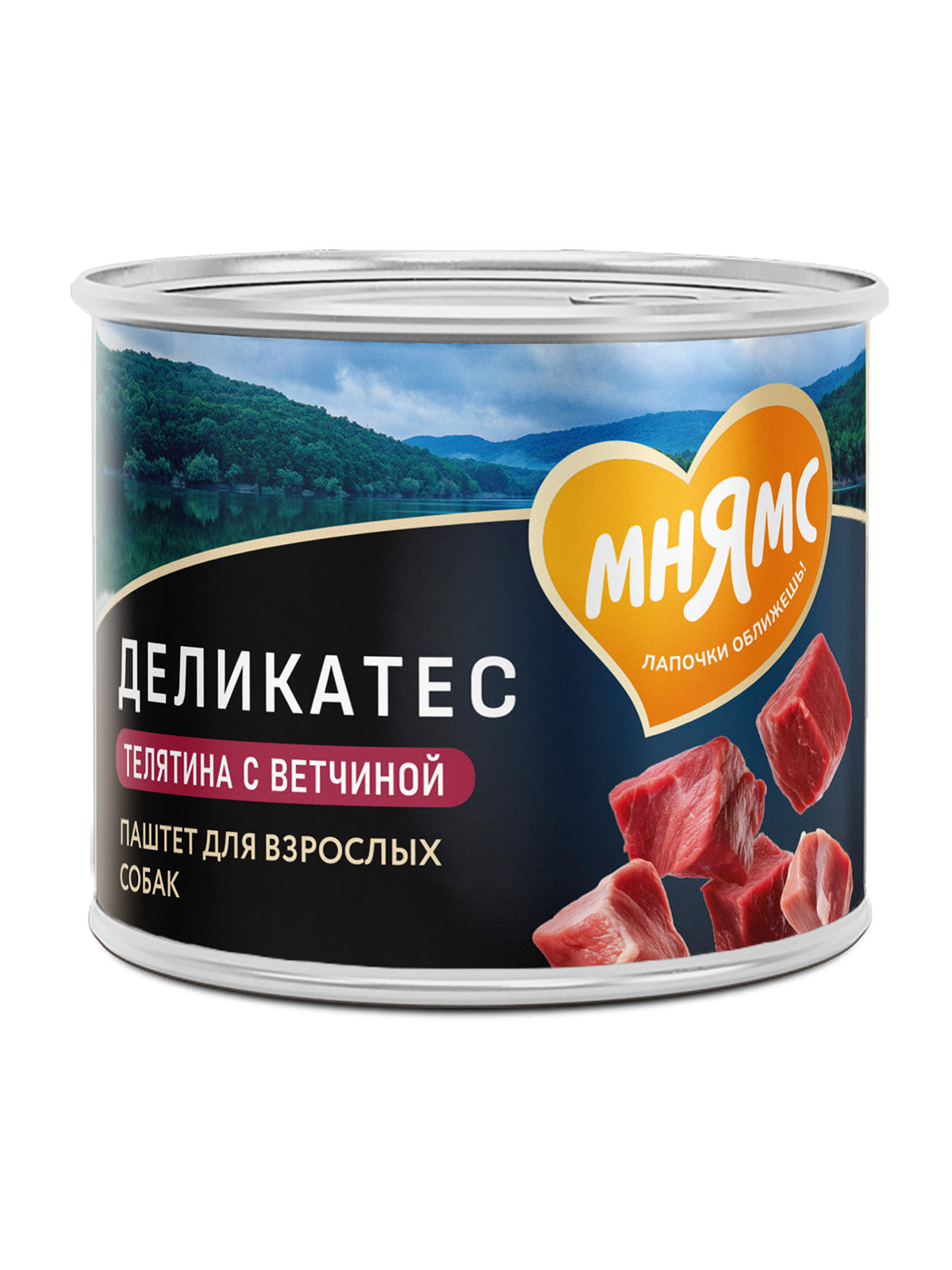 Влажный корм Мнямс Деликатес Паштет из телятины с ветчиной для собак всех пород "Террин по-версальски" 200 г