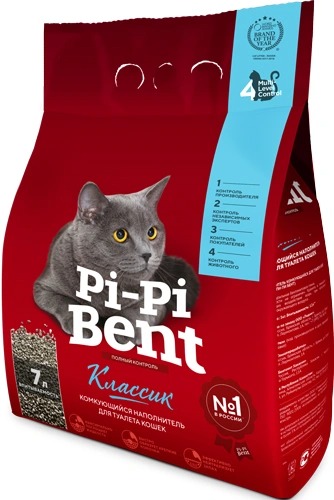 Лидинг Pi-Pi-Bent Классик Наполнитель комкующийся 7л 4630001800130