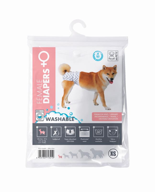 Подгузник многоразовый для собак Мпетс, размер №1 XS: талия до 25,4 см, MPets, 10168899