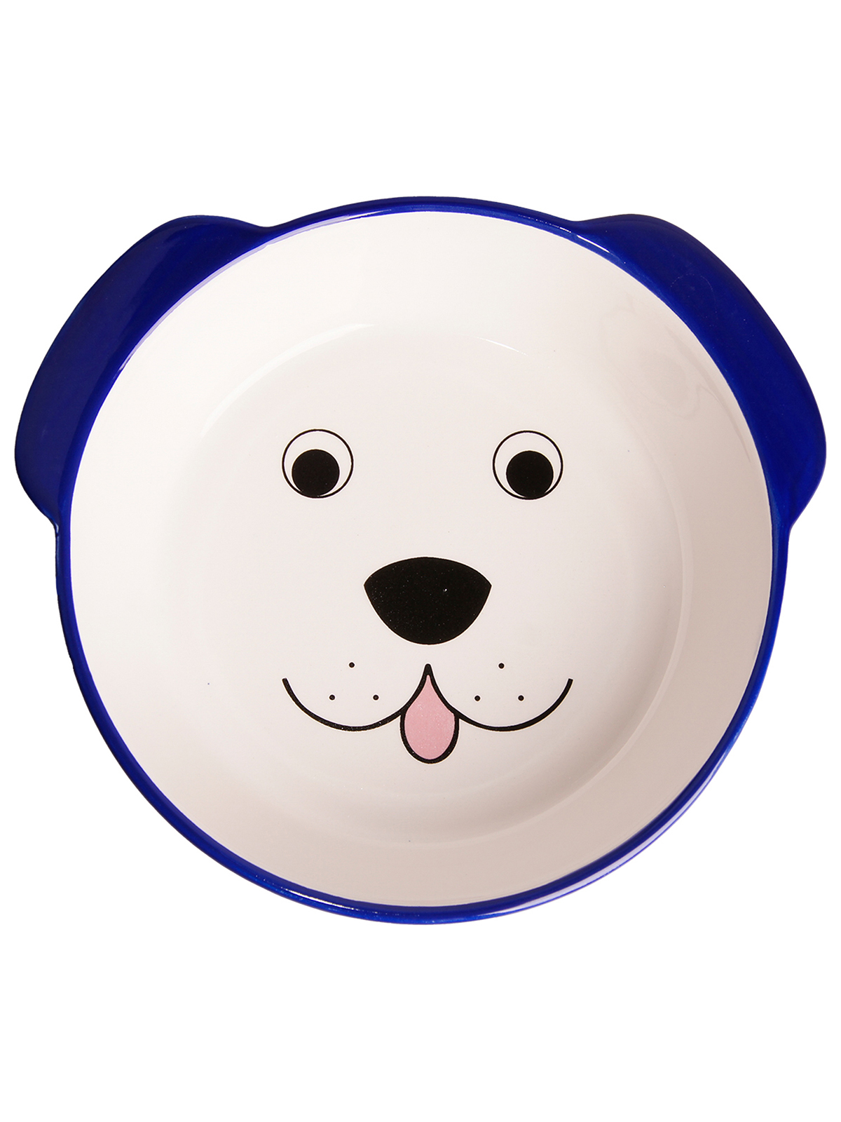 Миска Mr.Kranch керамическая для собак Мордочка собаки 180 мл синяя