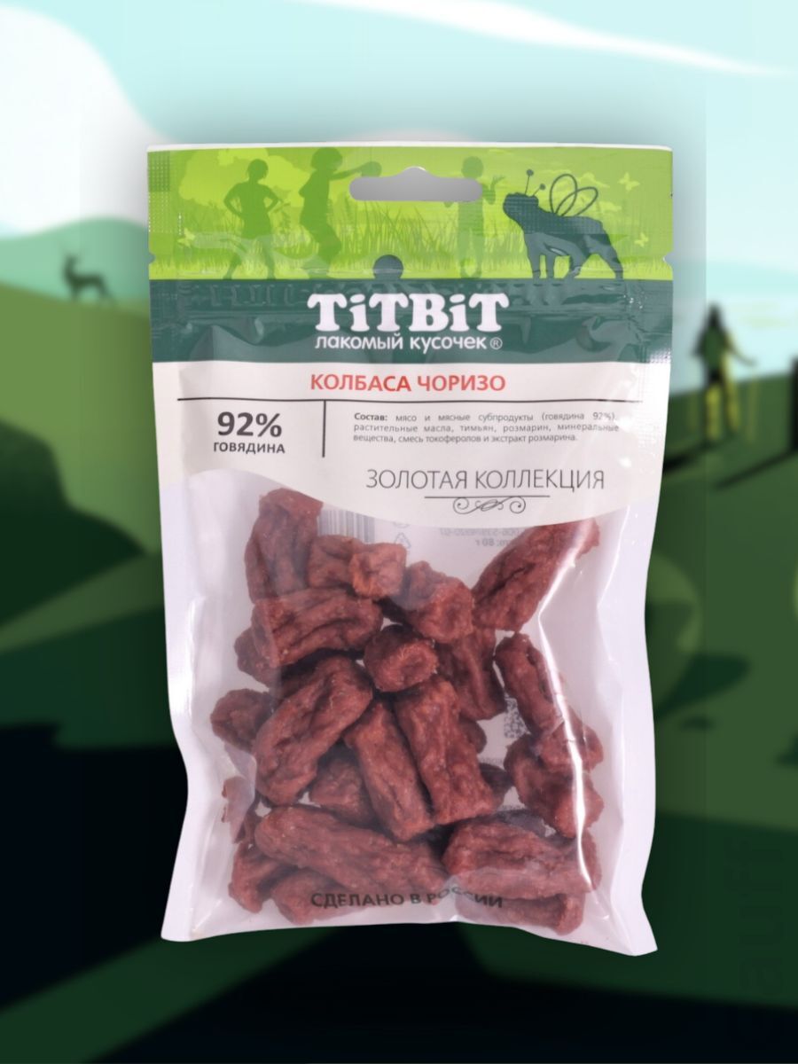 TiTBiT Лакомство Колбаса Чоризо для собак 80 гр 4690538018729