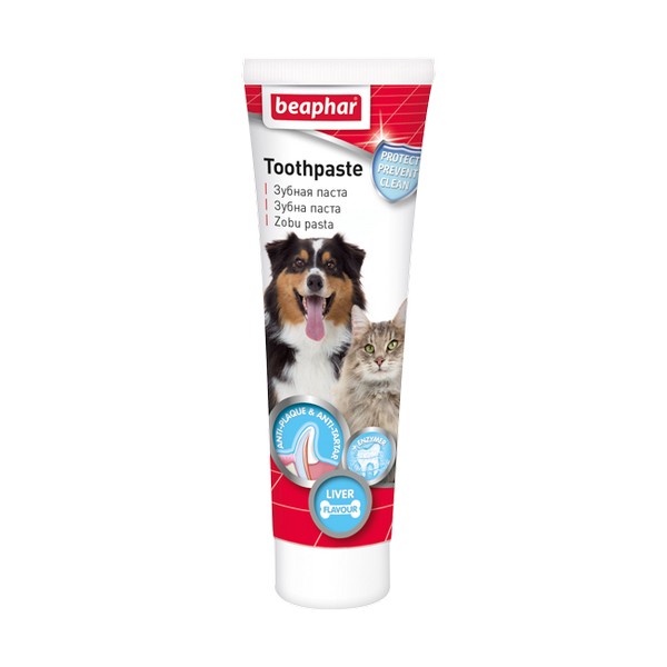 Beaphar зубная паста для собак и кошек со вкусом печени, 100 г 8711231132232