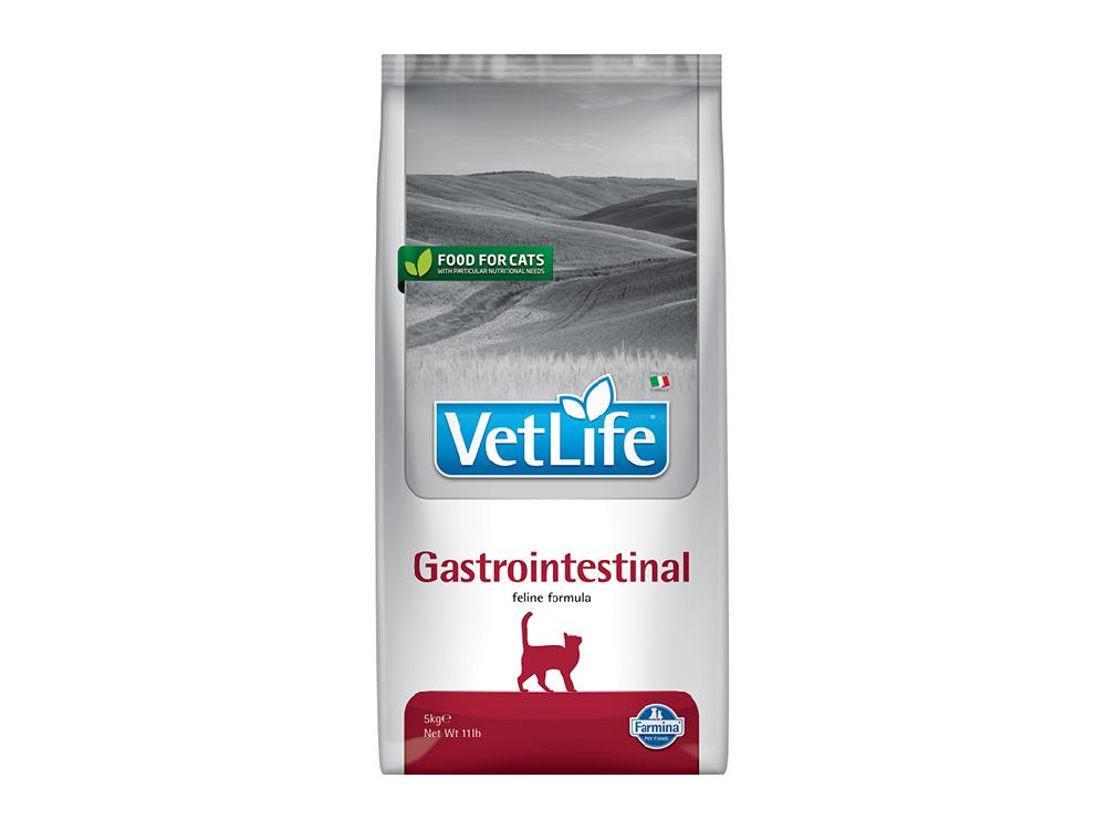 Сухой корм для кошек Farmina Vet life Gastrointestinal, при нарушениях пищеварения, лечебный, ветеринарная диета, 5 кг