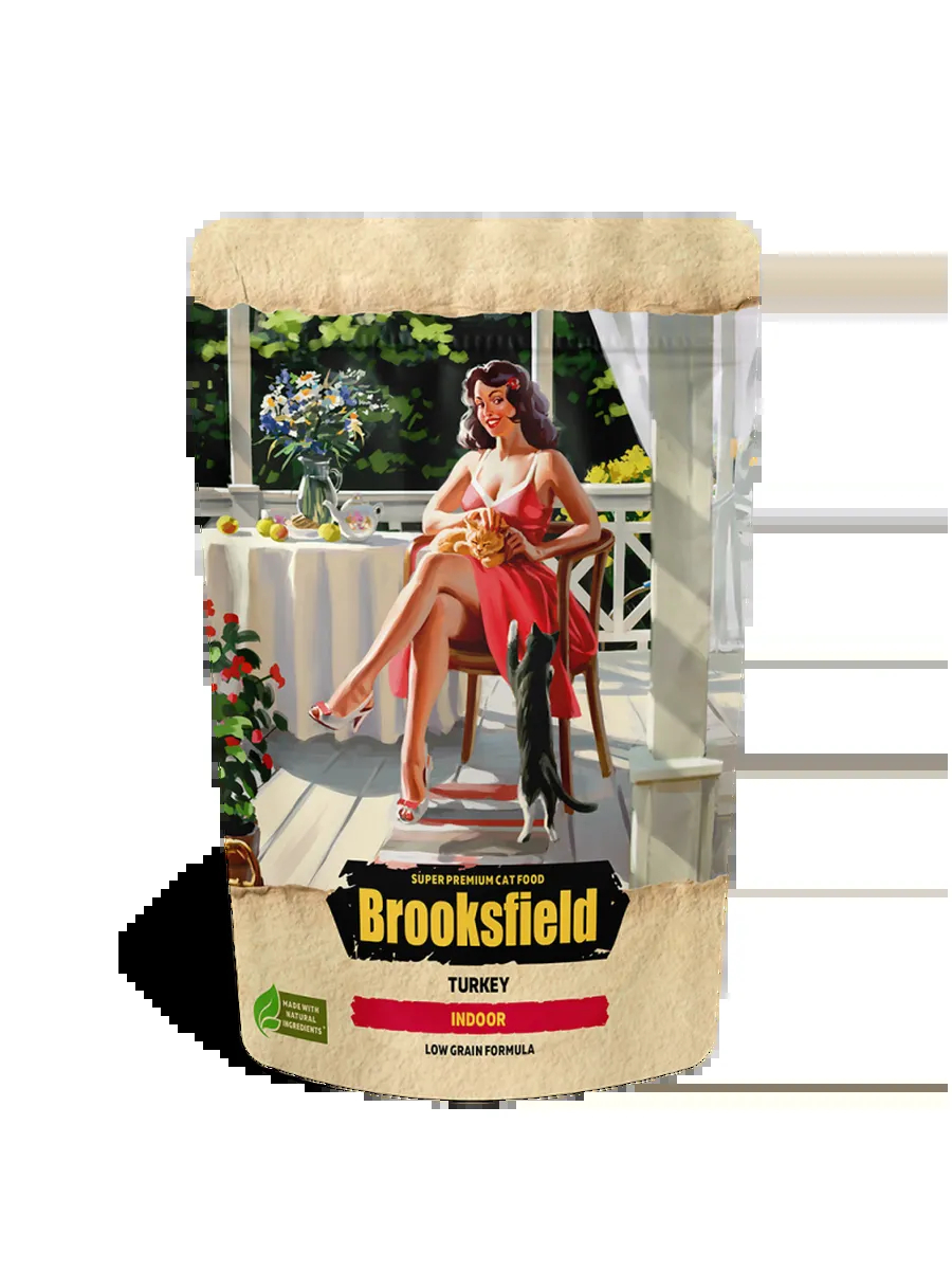 BROOKSFIELD Сухой корм для домашних кошек с индейкой и рисом - 400 г