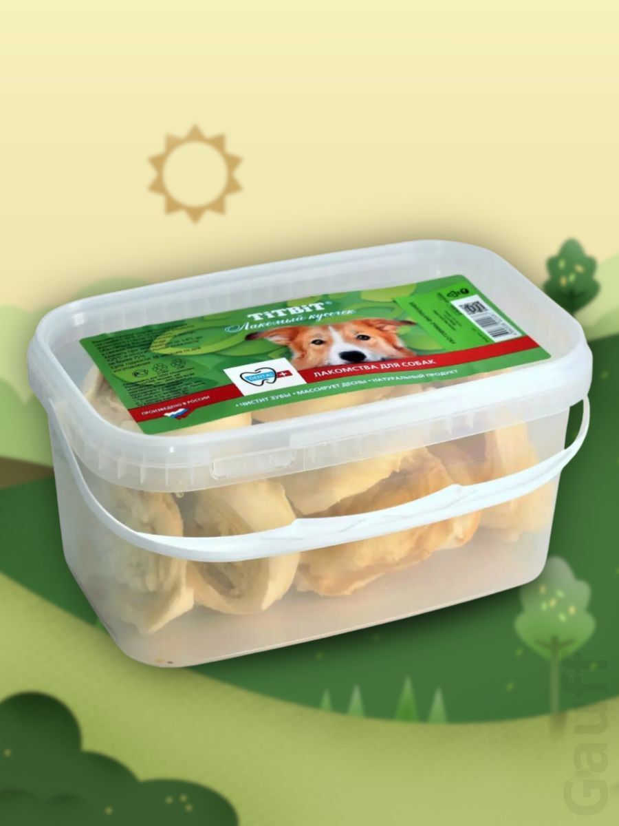 TiTBiT Лакомство Ухо говяжье внутреннее 440 гр 4690538020067