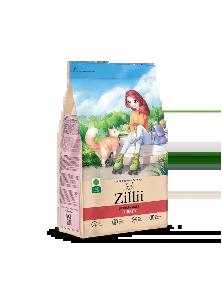 Zillii сухой корм для кошек РН контроль с индейкой - 400 г