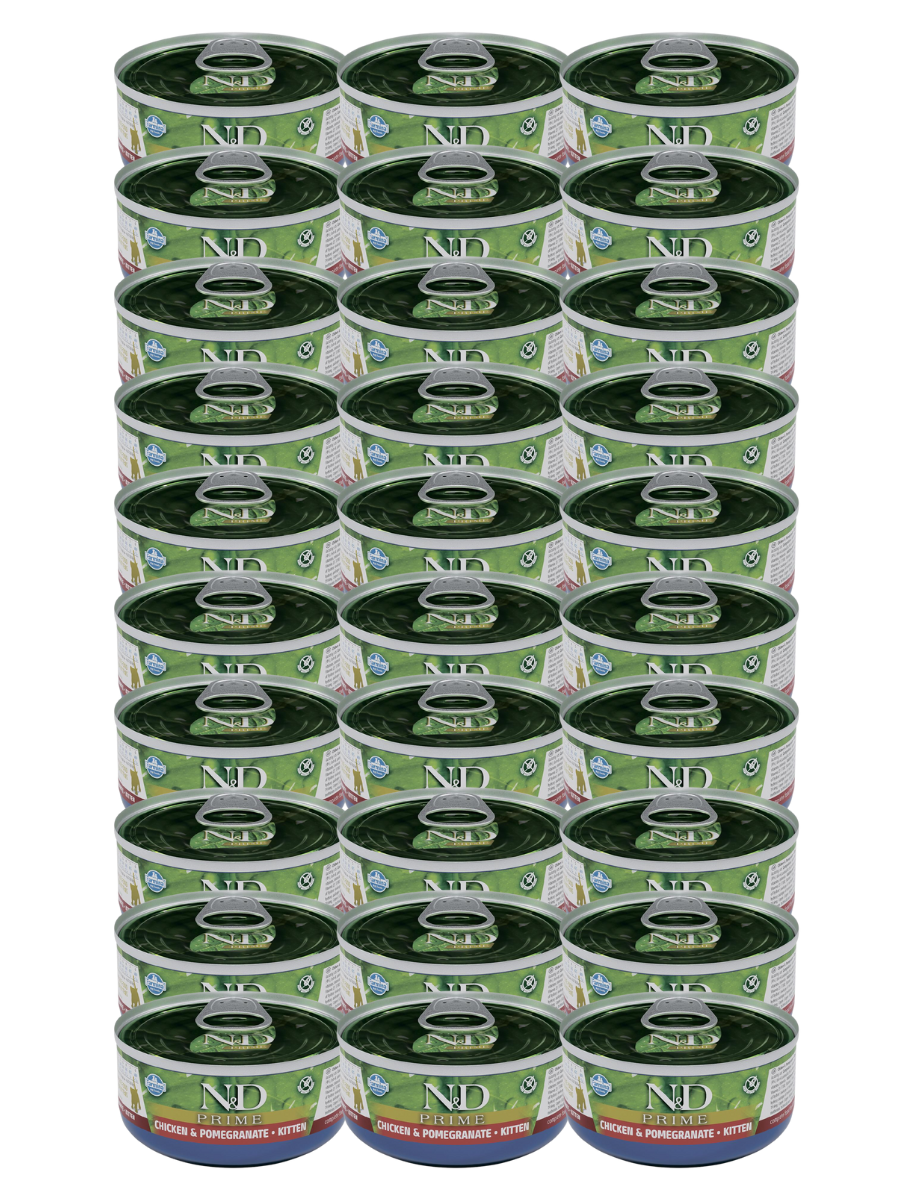 Влажный корм для котят Farmina N&D Prime, беззерновой, курица с гранатом, холистик, для беременных и кормящих, 70гр -30шт