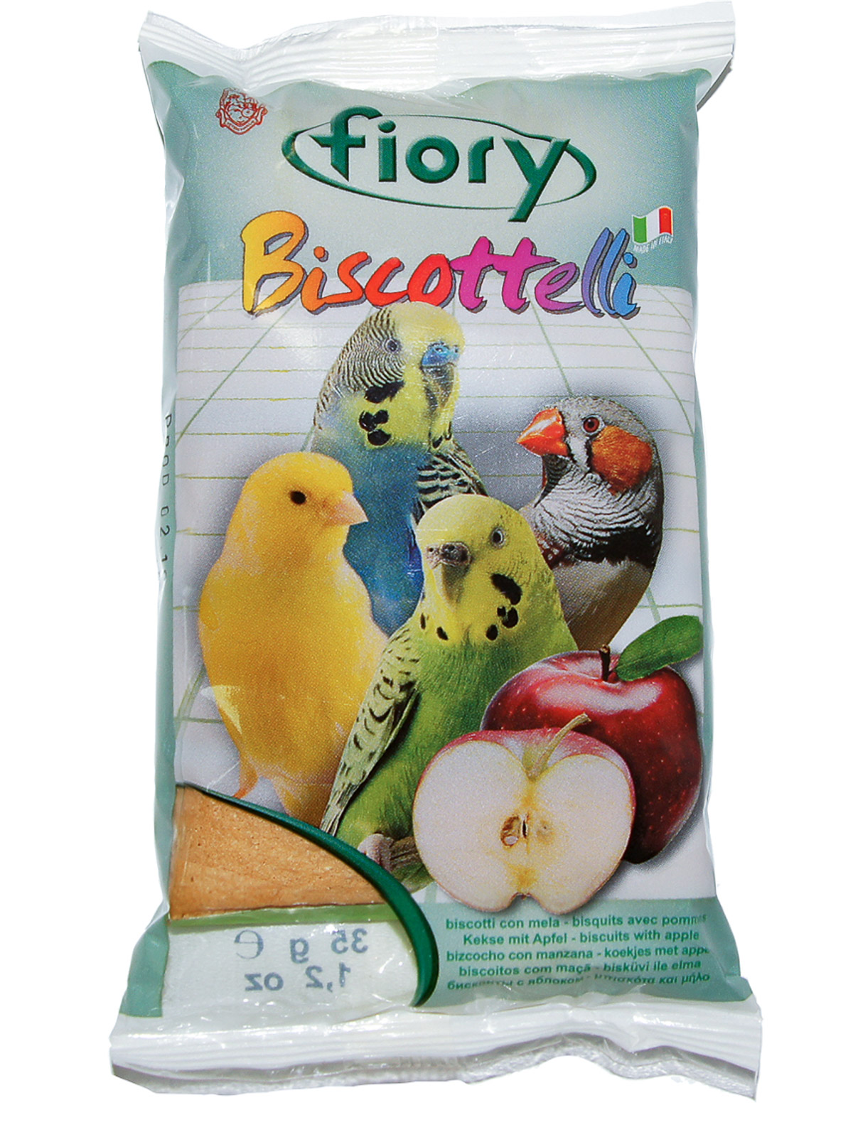 Лакомство Fiory Biscottelli бисквиты для птиц, с яблоком 35 г
