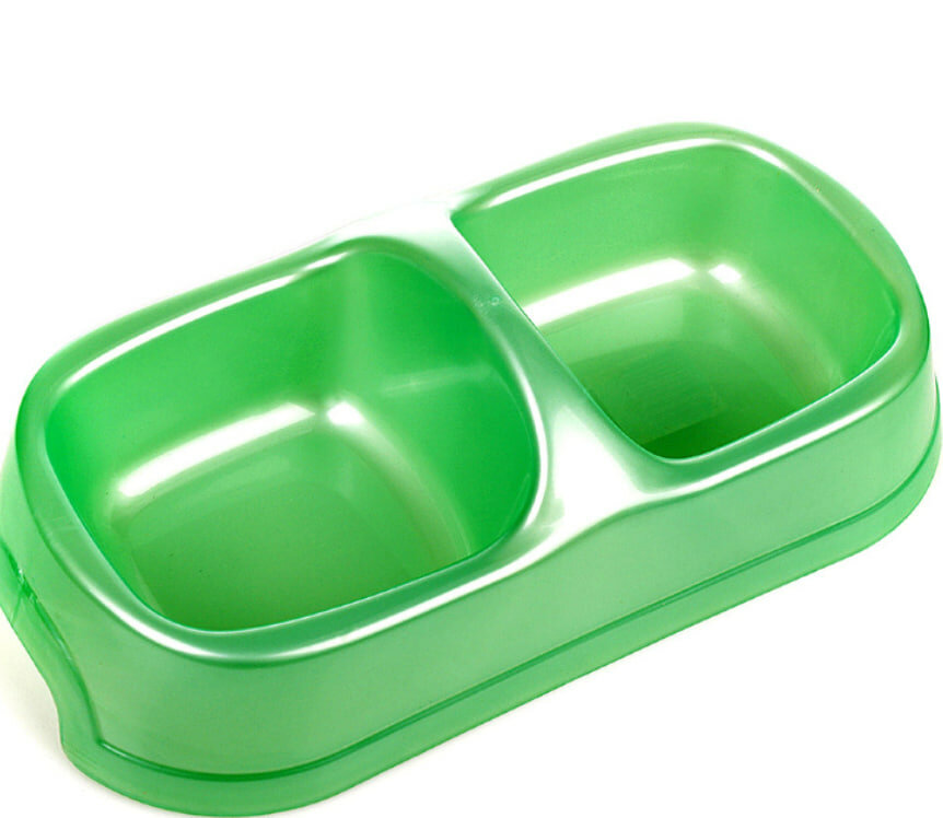 Миска двойная "Homecat Atlantis" 2 х 300 мл светло-зелёный перламутр