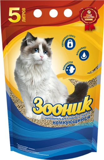 Зооник Наполнитель комкующийся бентонитовый для кошек 5л 4650086882586