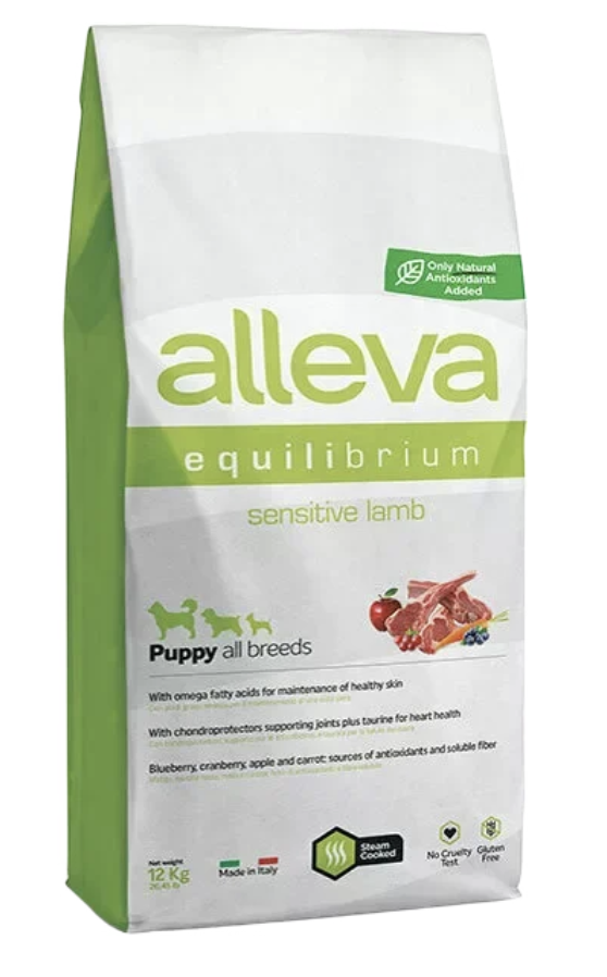Alleva Корм для щенков всех пород Аллева Эквилибриум Сенситив с ягненком 12 кг P6001 8002754003025