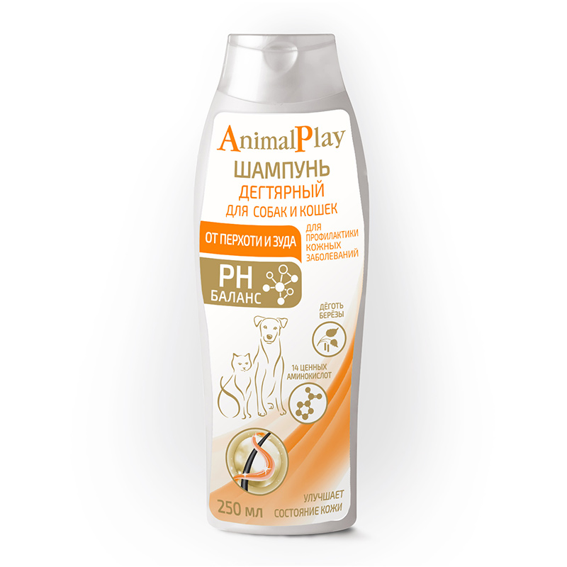 Animal play Шампунь Animal Play для собак и кошек, дегтярный, 250 мл 4630030250012