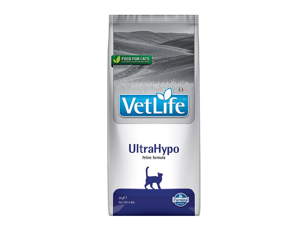 Сухой корм для кошек Farmina Vet life UltraHypo, при аллергии, лечебный, ветеринарная диета, 2 кг