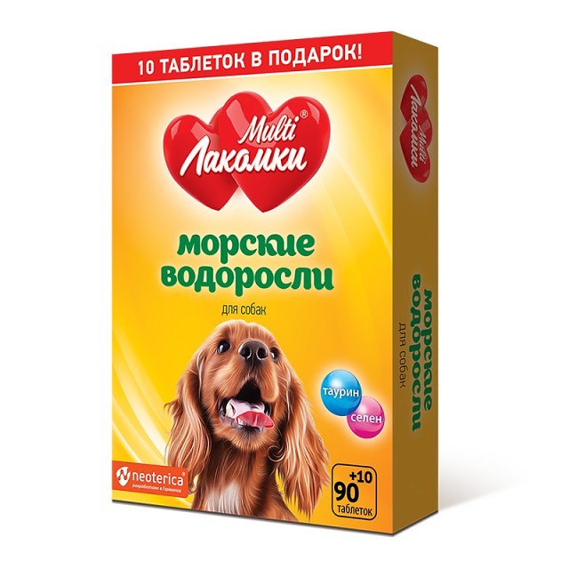 Multi Лакомки МультиЛакомки Морские водоросли для собак, таблетки, № 100
