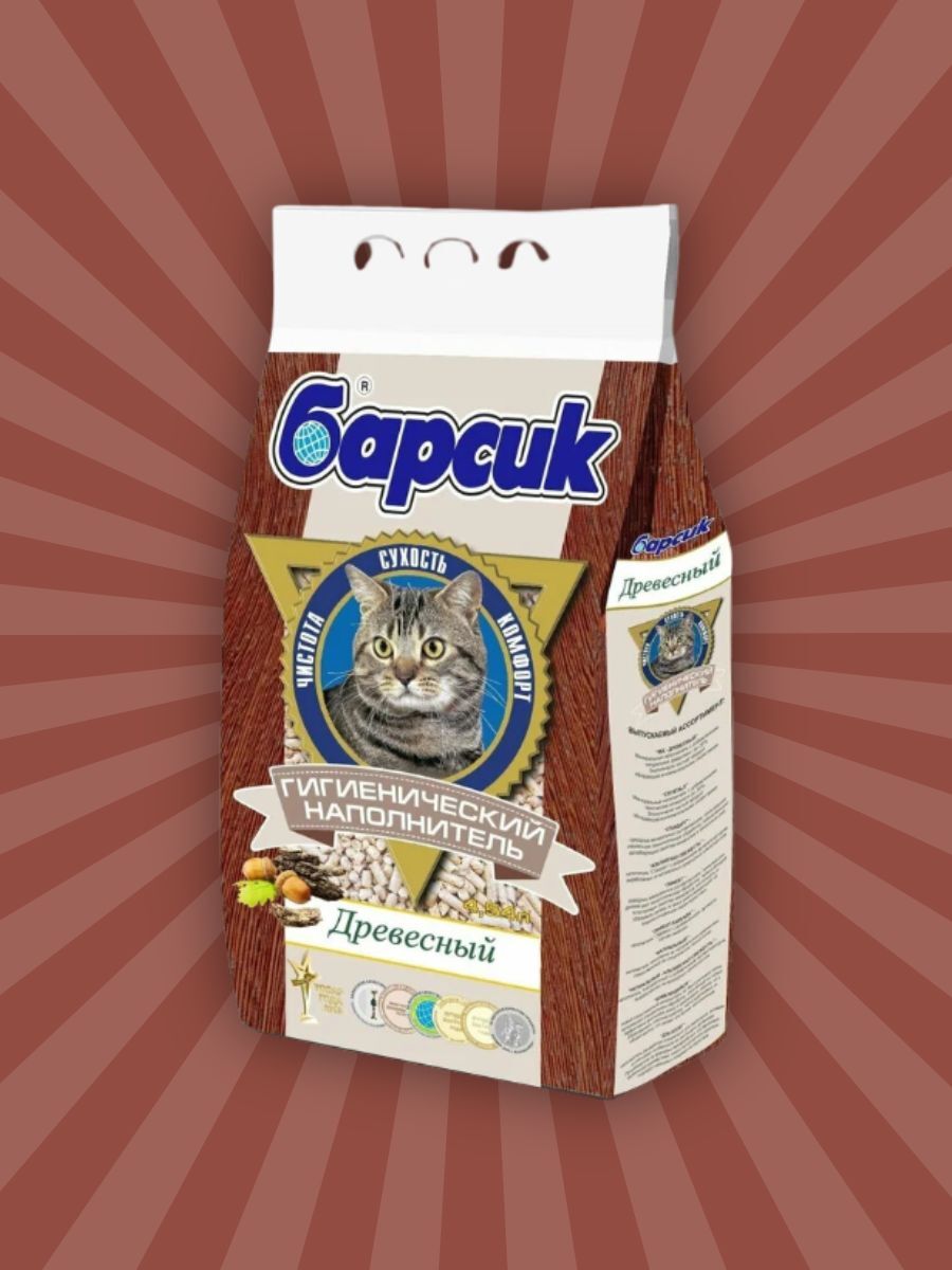 Барсик Наполнитель  Древесный 4,54 л