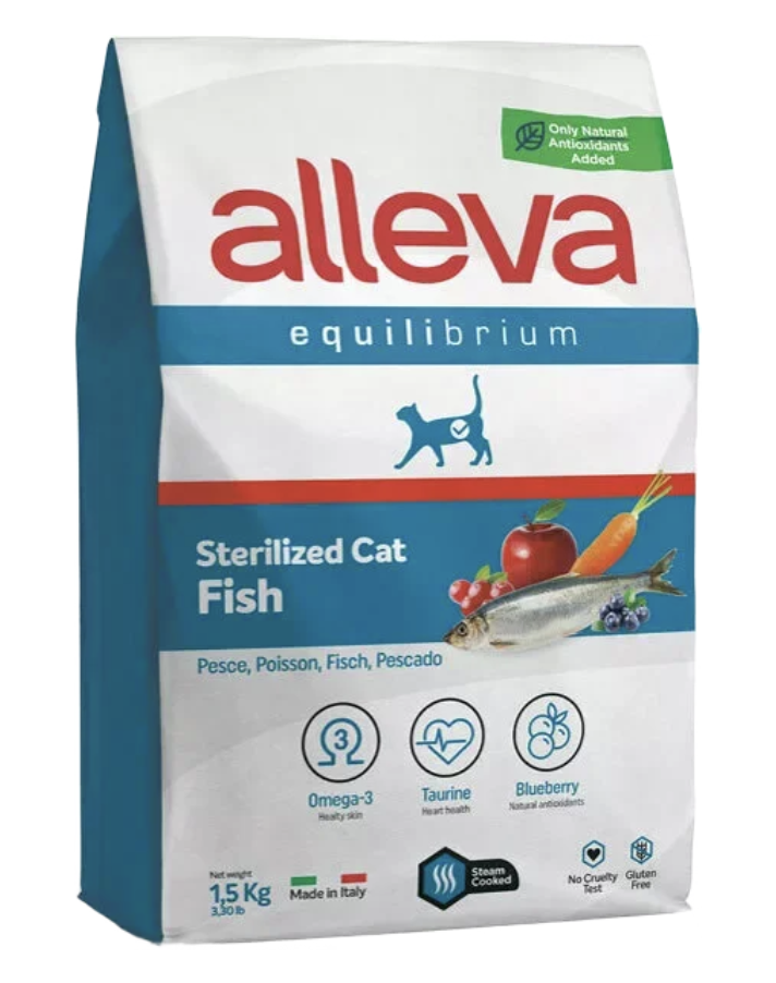Alleva Equilibrium Корм для взрослых кошек стерил/кастр.котов Аллева Эквилибриум с рыбой 5 кг P62036 8002754103046