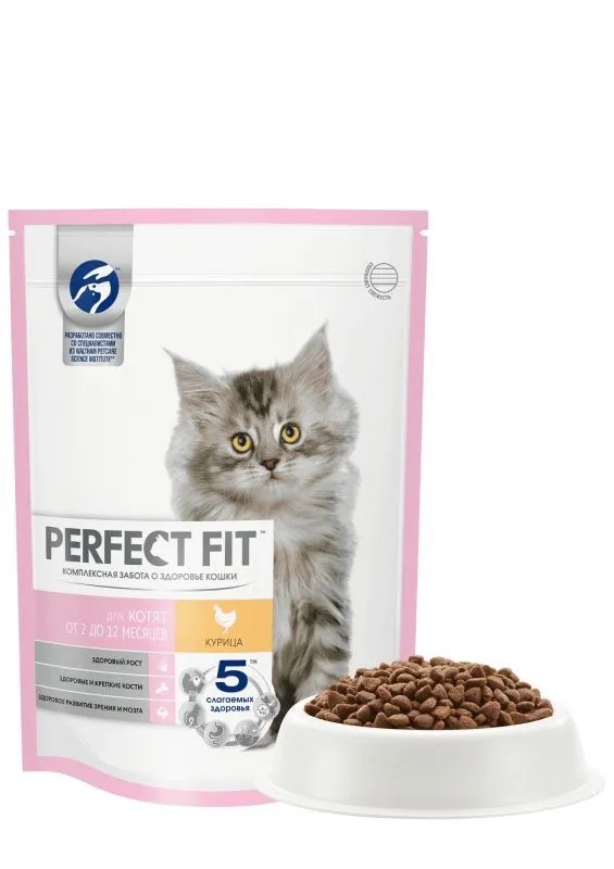 PERFECT FIT Сухой корм для котят с курицей 190гр