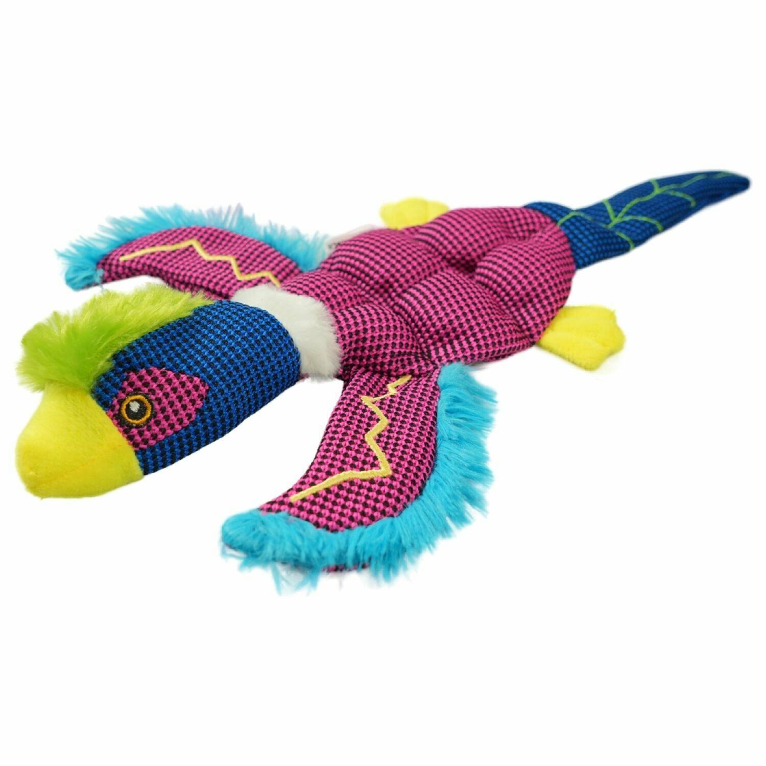 Mr.Kranch Игрушка для собак, Какаду плюшевая с пищалкой, фиолетовая, 38 см