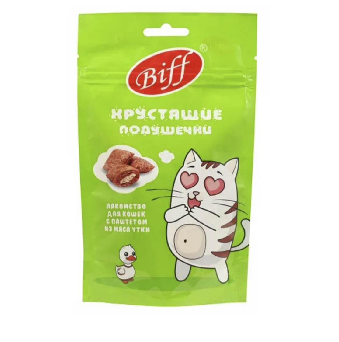 TiTBiT Лакомство подушечки для кошек с паштетом из утки 60 гр 4690538026670