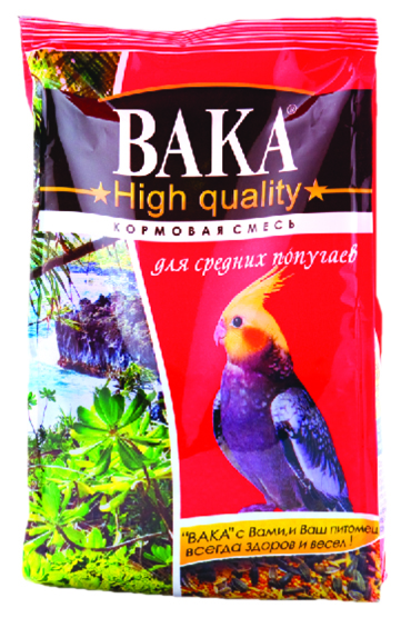 Кормовая смесь Вака High Quality для средних попугаев, 500 гр.