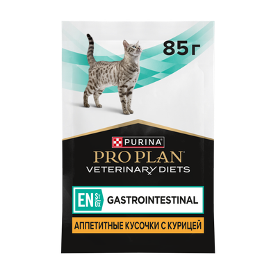 Влажный корм PRO PLAN VETERINARY DIETS EN ST/OX Gastrointestinal диетический для кошек при расстройствах пищеварения, с курицей, 85 г