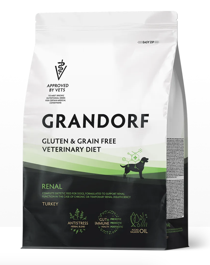 Полнорационный диетический корм для собак, для поддержания функций почек при ХБН (GRANDORF VETERINARY DIET Dog RENAL) 3 кг