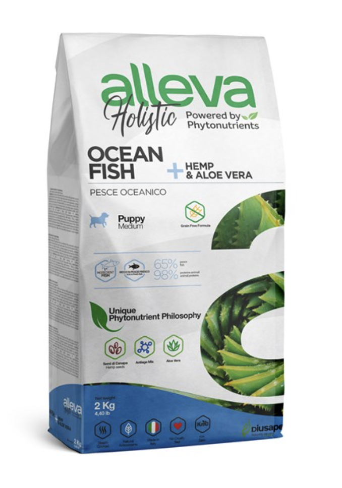 Alleva Holistic Беззерновой корм для щенков средних пород c рыбой 800 г 8002754002226