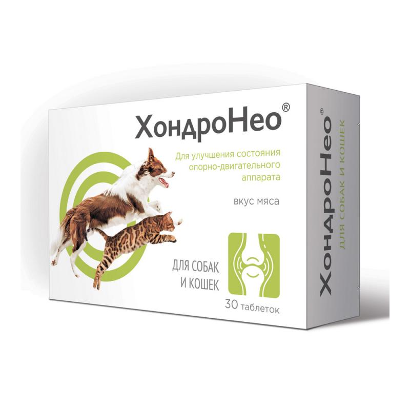 Хондро Нео со вкусом мяса для кошек и собак, таблетки, № 30 4610117792741