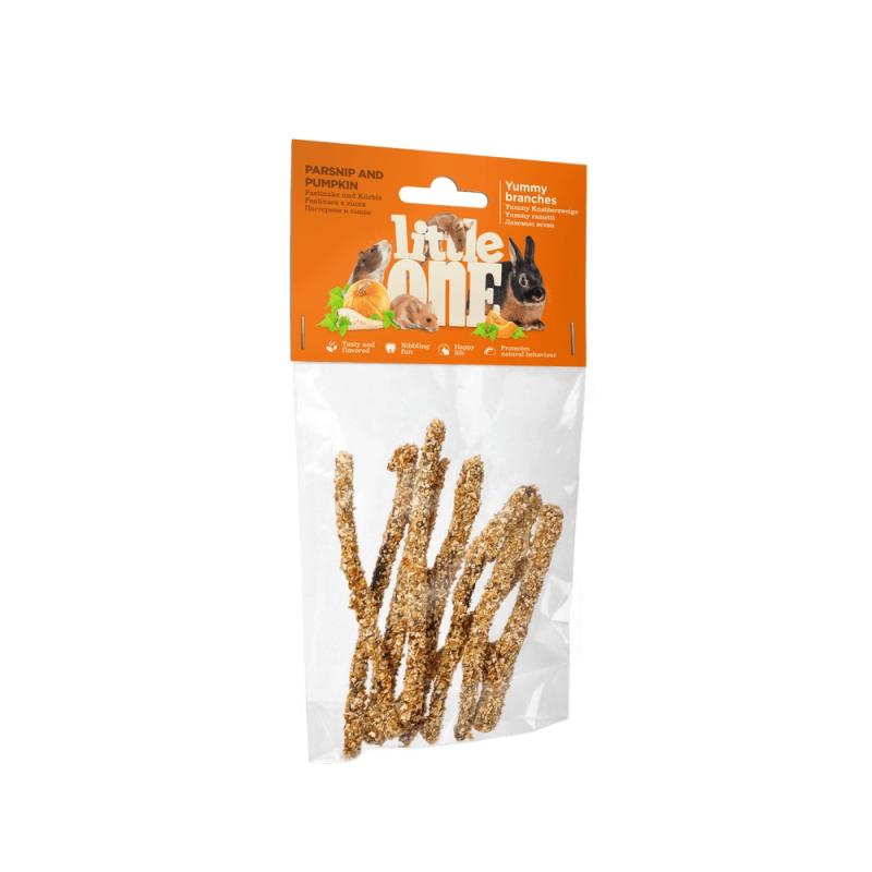 LITTLE ONE Лакомые ветви Little One с пастернаком и тыквой для всех видов грызунов, 35 г