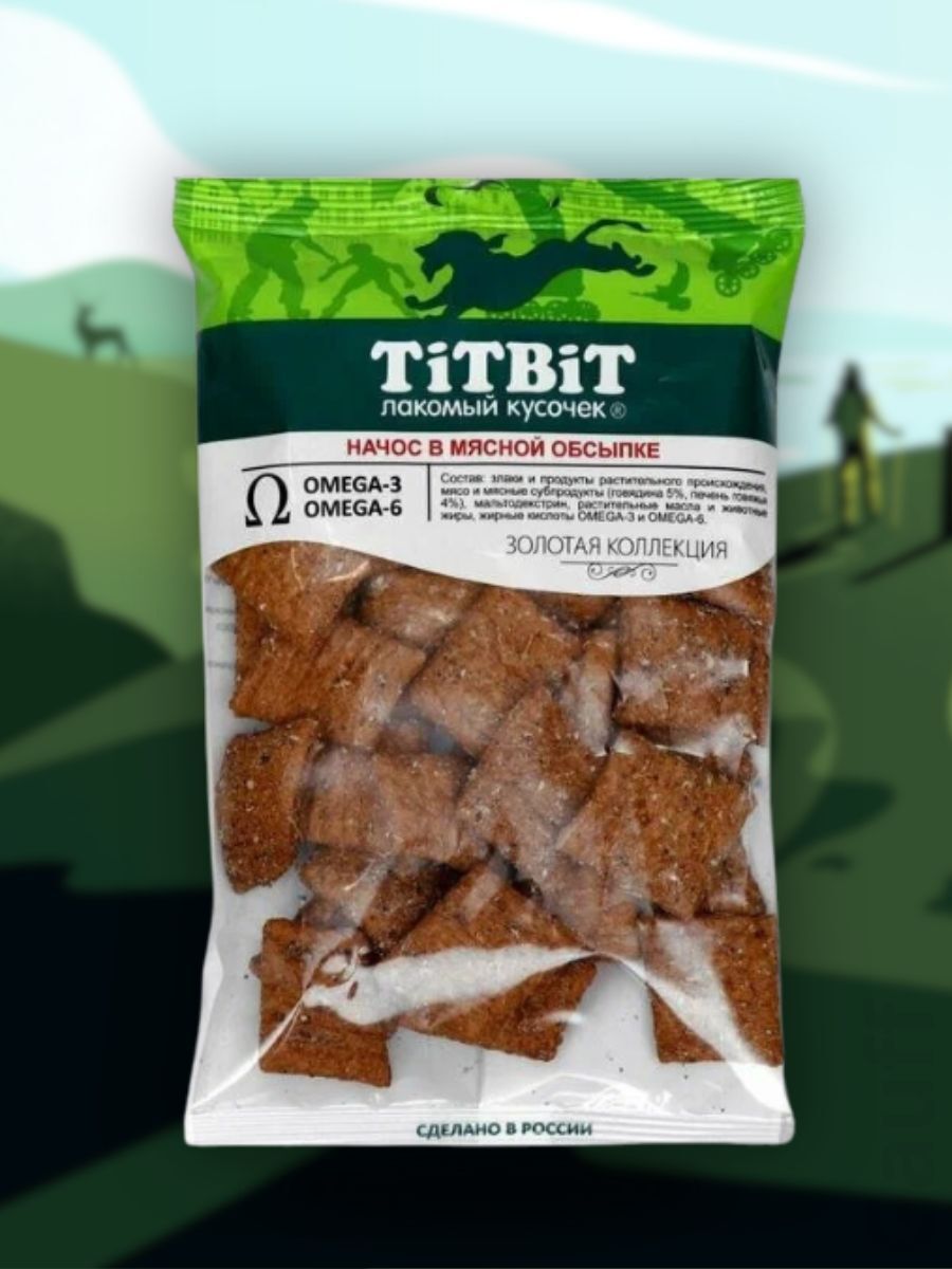 TiTBiT Лакомство Начос в мясной обсыпке для собак 75 р 4690538018798