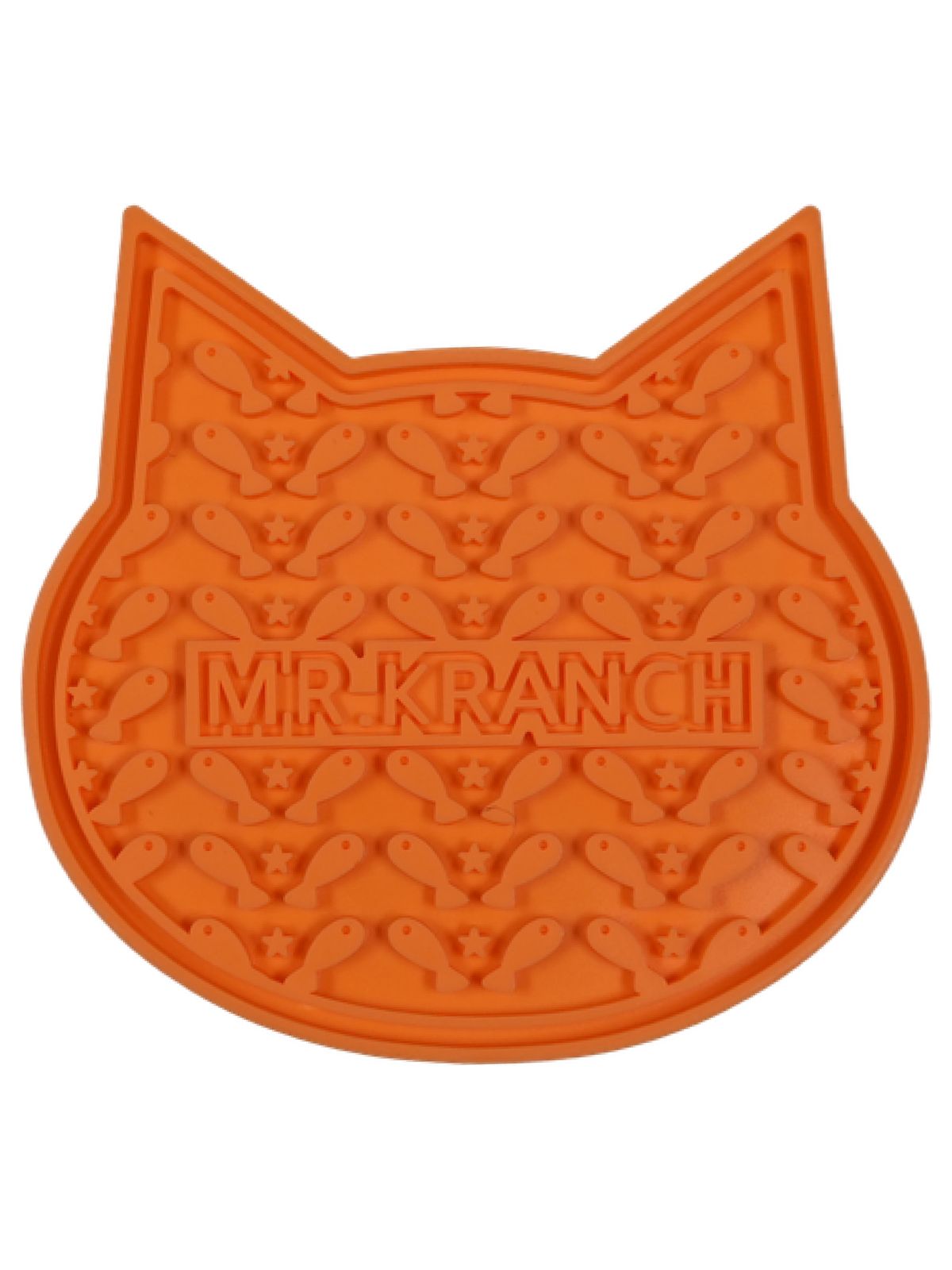 Лизательный коврик Mr.Kranch для медленного поедания силиконовый 12*12 см оранжевый на присосках