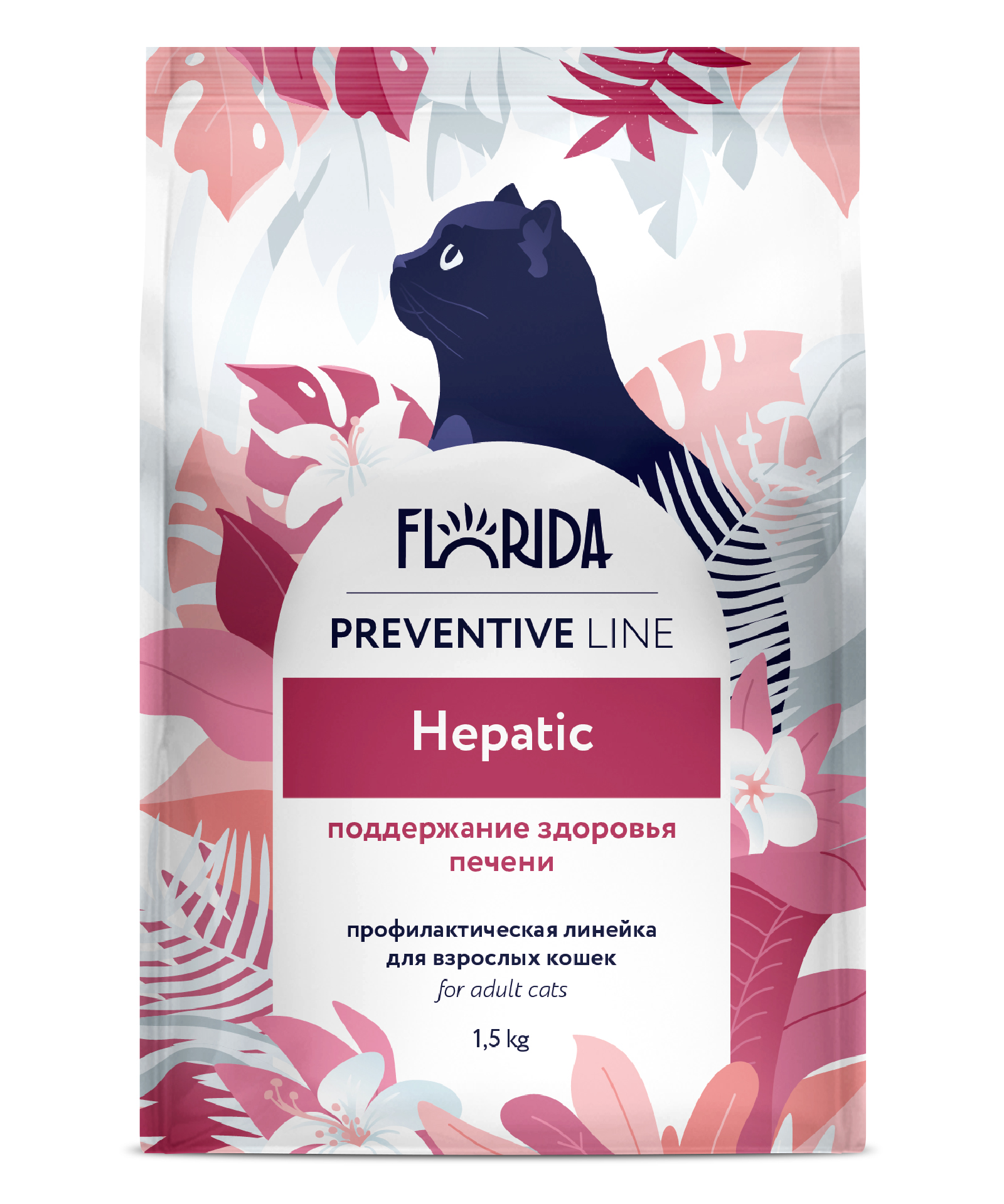 FLORIDA. FLORIDA Hepatic Сухой корм для кошек с курицей 1,5кг 4640201670716