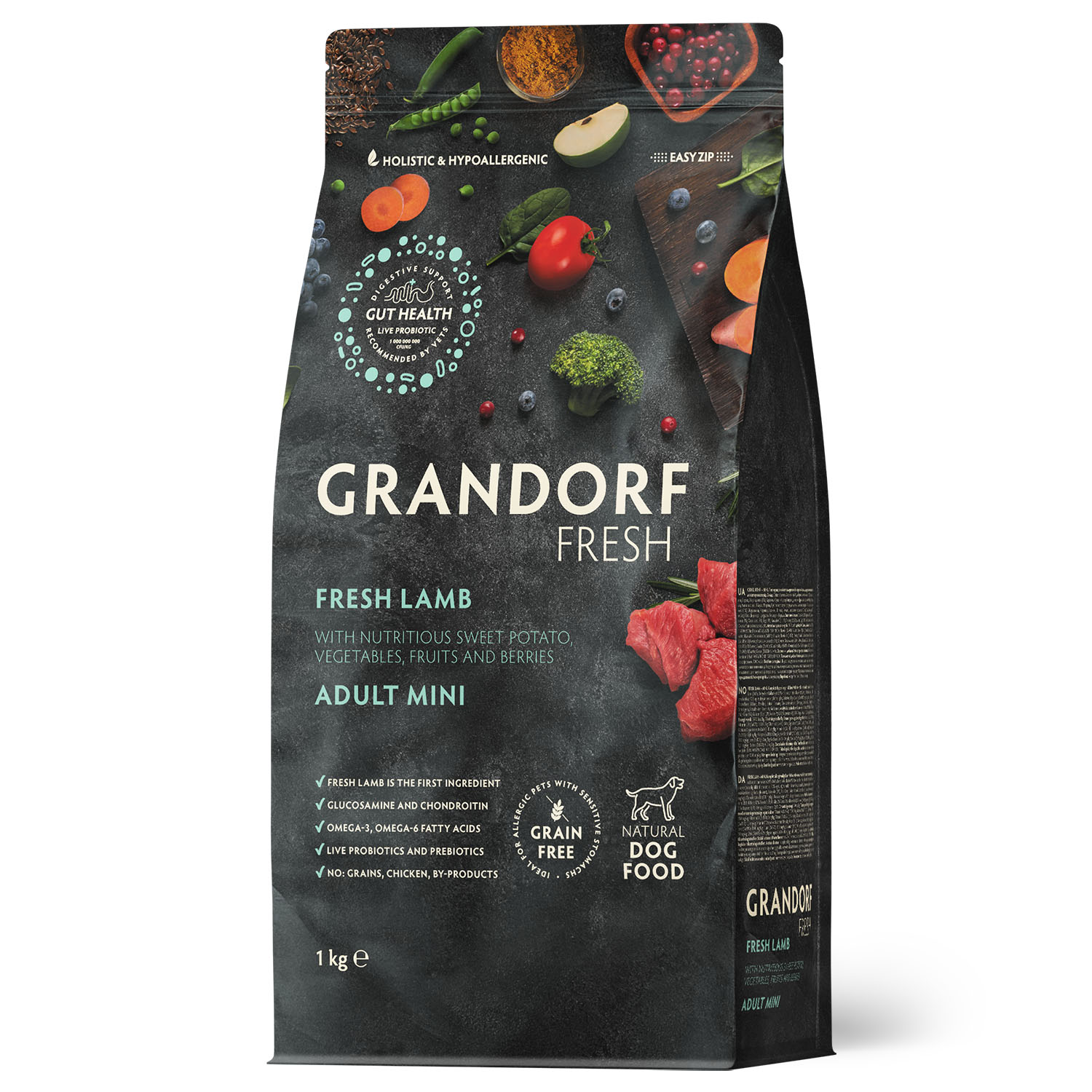 Grandorf Fresh Grandorf Сухой беззерновой корм для мелких собак с ягненком 1 кг 5407007852772