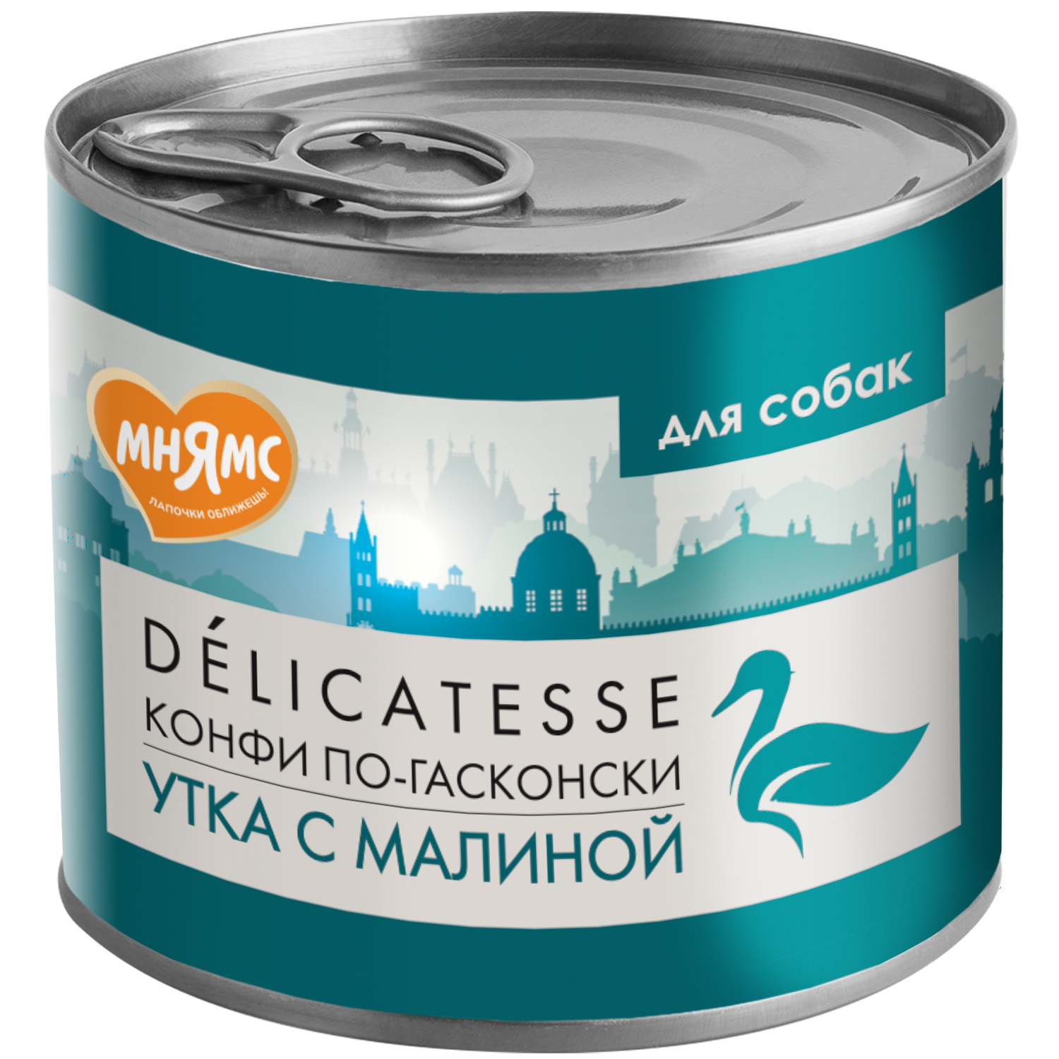Влажный корм Мнямс Паштет из утки с малиной для собак всех пород "Конфи по-гасконски" 200 г