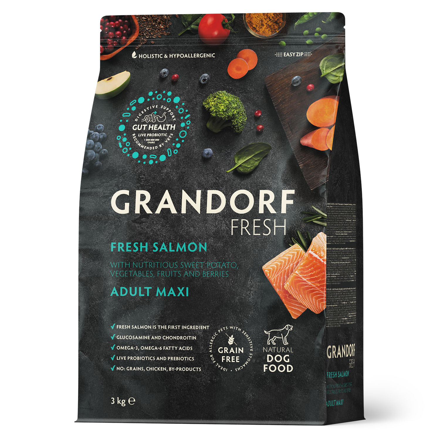 Grandorf Fresh для взрослых собак крупных пород с лососем 3 кг 5407007853281
